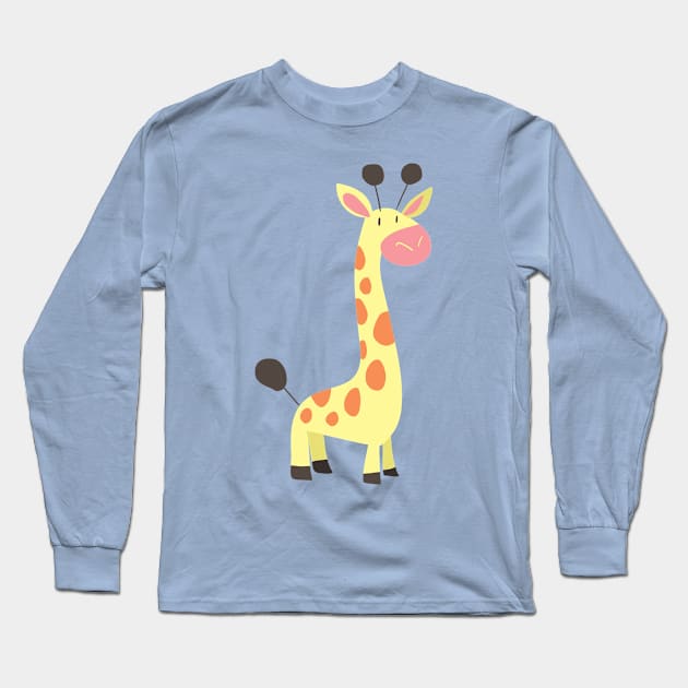 Cute Giraffe Long Sleeve T-Shirt by saradaboru